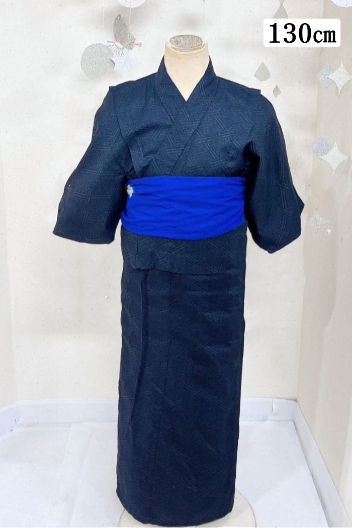 130cmの紺色の男の子浴衣